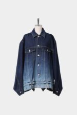 double-end selvedge bleach denim blouson