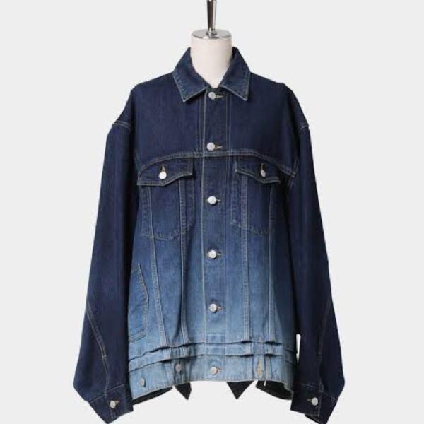 double-end selvedge bleach denim blouson