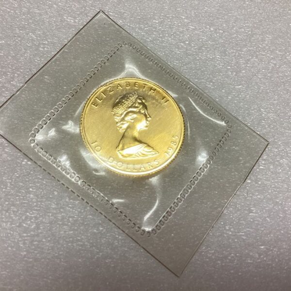 メイプルリーフ金貨1／4オンス純金1985