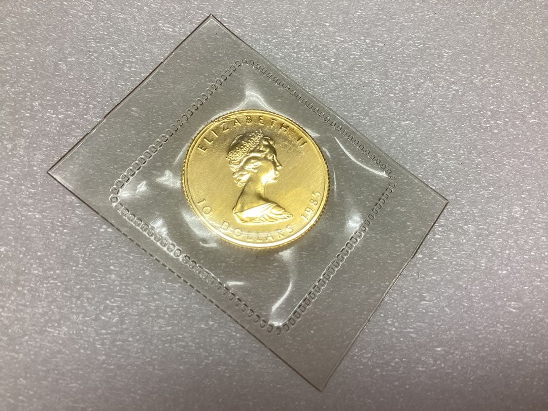 メイプルリーフ金貨1/4オンス純金1985