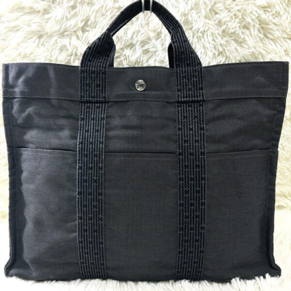 HERMES エルメス エールライン　MM トートバッグ グレー系