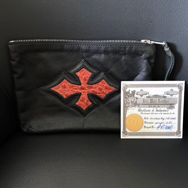 Bill Wall Leather レザーポーチ　レッドクロス　BWL