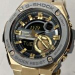 未使用同様 極美品CASIO/G-SHOCK GST-210GD G-STEEL