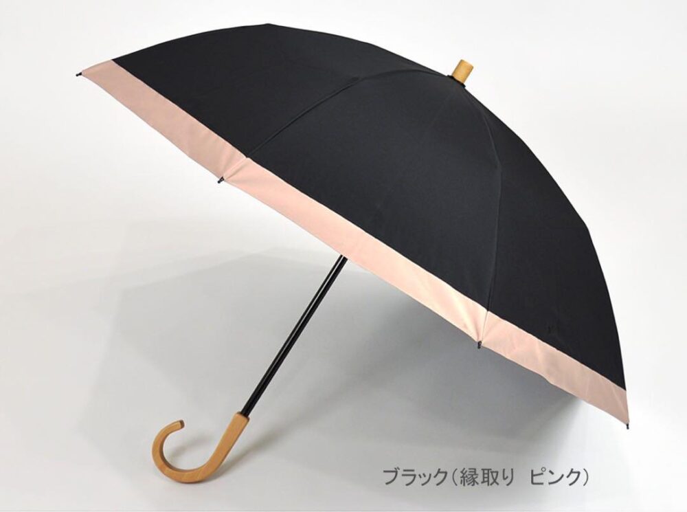 芸能人愛用完全遮光日傘　サンバリア100 2段折  コンビ　ブラック