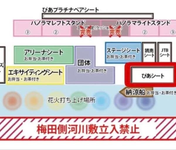 なにわ淀川花火大会　ぴあシート