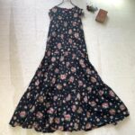 【大人気】ピンクハウス ワンピース ピコフリル ノースリーブ ティアード 花柄