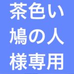 茶色い鳩の人様専用