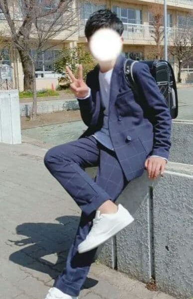 卒業式　フォーマル男児　ZARA152チェック　H&M